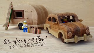 How To Make a Toy Tiny Camper/Caravan Out of Wood - Wooden Creations