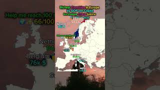 Top 10 Richest Countries in Europe by GDP per Capita (2025) 💶🌍 #maps