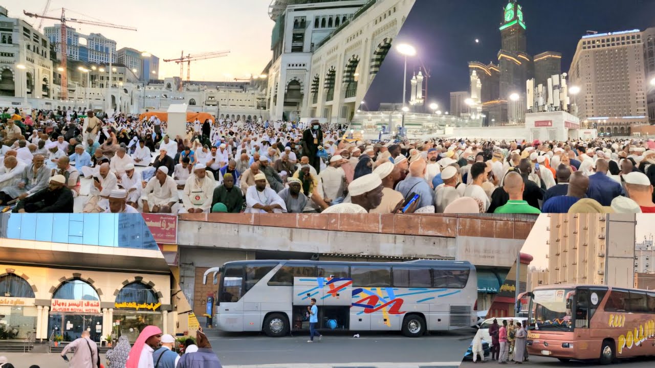 شاهد آخر أيام التشريق وأجواء الحج في مكة وزحمة الحجاج في المسجد الحرام مشهد مهيب جدًا