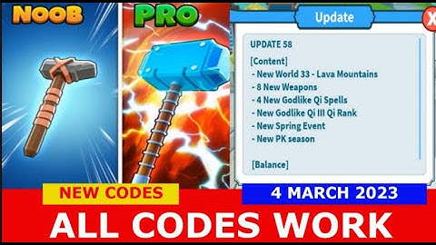 NEW UPDATE CODES *UPDATE 58* [UPD] Weapon Fighting Simulator ROBLOX | March 4, 2023