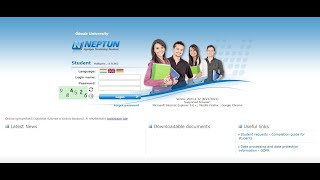 التسجيل في النيبتون How to register on Neptun