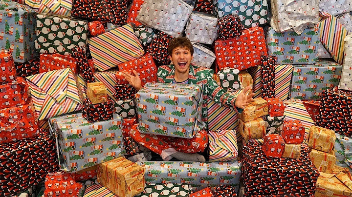 Opening 100 Mystery Christmas Presents! $10,000 is hidden in 1
