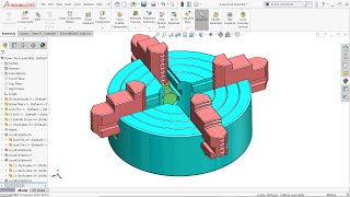 Design of 4 jaw Chuck in SolidWorks