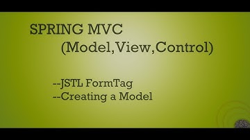 SpringMVC JSTL form tags Creating a Model