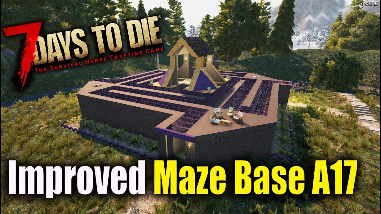 Improved Maze Horde Night Base Design 7 Days To Die Alpha 17 YouTube Improved Maze Horde Night Base Design 7 Days To Die Alpha 17 YouTube
