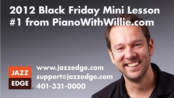 Learn to Play Piano at Home: 2012 Black Friday Mini Lesson #1 from PianoWithWillie.com