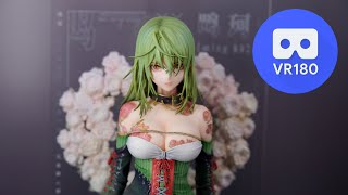 【3D VR180】-荼壹-コラボレーション 月季 鳴珂（ユエジー メイカ） フィギュアサンプル展示立体視