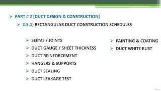 Rectangular Duct Construction Schedules as per SMACNA (Course link in description)