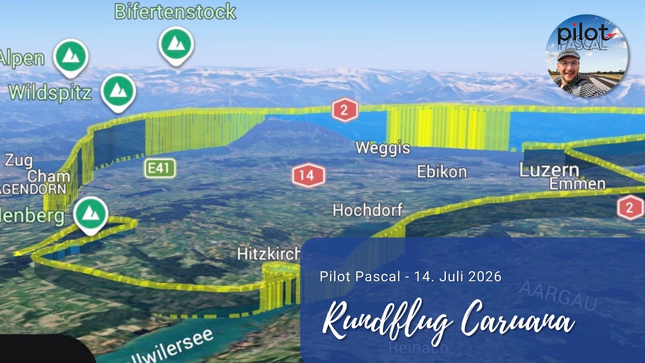 Rundflug zum Rigi, Pilatus und Luzern von Buttwil LSZU