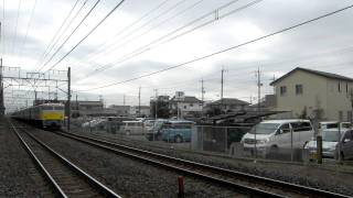 【黒磯訓練】 EF81-99+12系+24系 石橋駅通過 2010.2.8