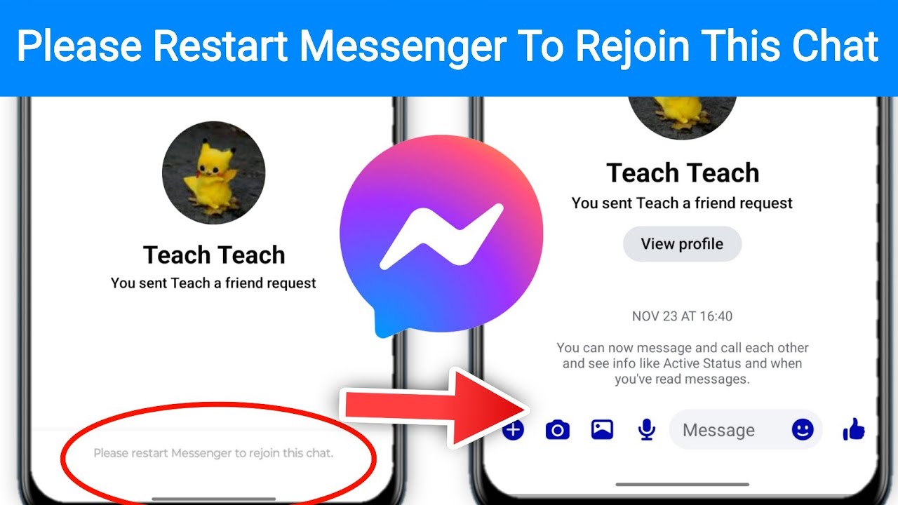Fix Please restart Messenger to rejoin this chat Problem - YouTube