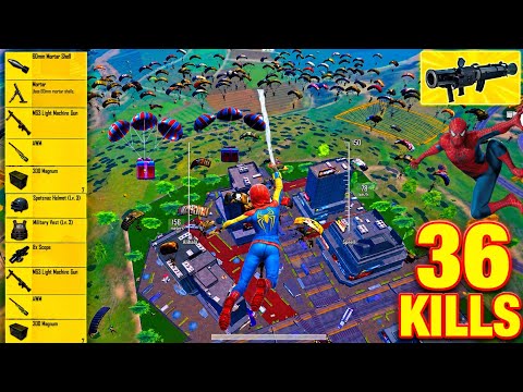 ببجي موبايل : افضل لاعب بوبجي 36 قتلة سلاح خارق 😱 تحديث ببج الجديد مود سبايدرمان PUBG MOBILE