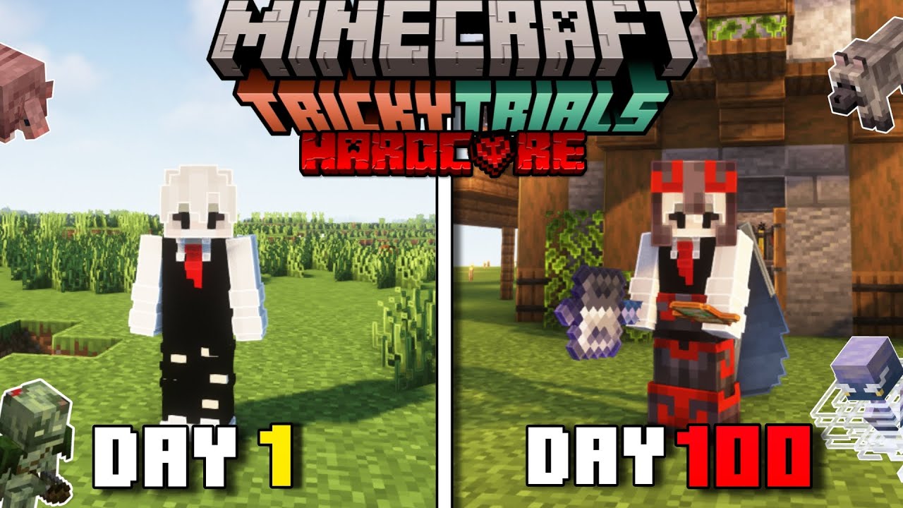 Mình Tóm Tắt 100 Ngày Sinh Tồn Trong Minecraft 1.21 TrickyTrials | 100Days Minecraft 1.21