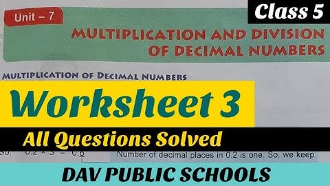 Dav maths class 5 unit 7 worksheet 3