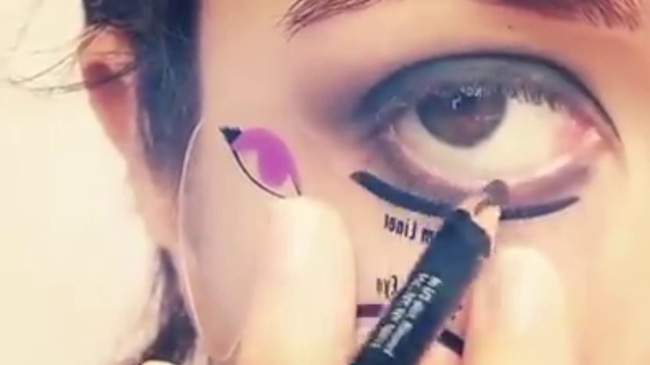 eyeliner stencil demo YouTube