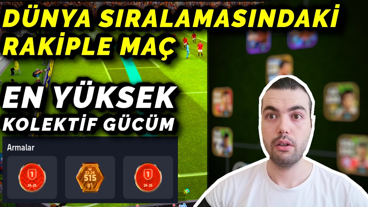 DÜNYA SIRALAMASINDAKİ RAKİBE DENK GELDİM 🔥 EN YÜKSEK KOLEKTİF GÜÇLÜ KADROMLA MAÇLAR eFootball Mobile