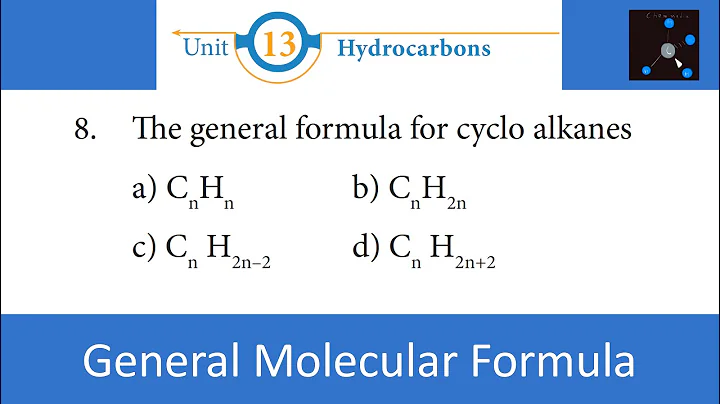 The general formula for cycloalkanes || Hydrocarbons || Organic Chemistry