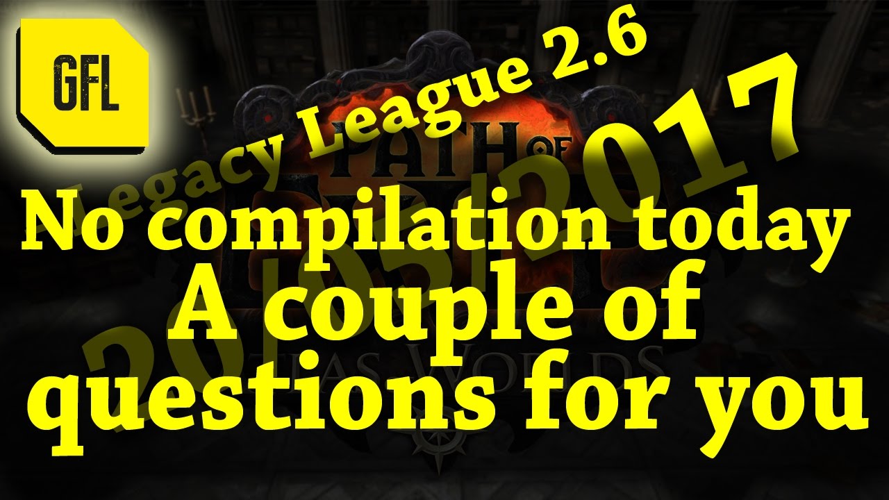 No compilation today, just a couple of questions for you guys. Thanks.