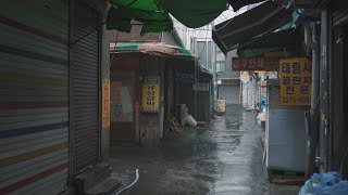 Relaxing Walking in the Gentle Rain in Seoul BackStreet. Binaural Sounds screenshot 1
