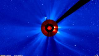 AIA 304, LASCO C2/C3 (2013-11-28 22:24:07 - 2013-11-29 01:17:07 UTC)