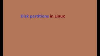 Disk Partitioning in Linux