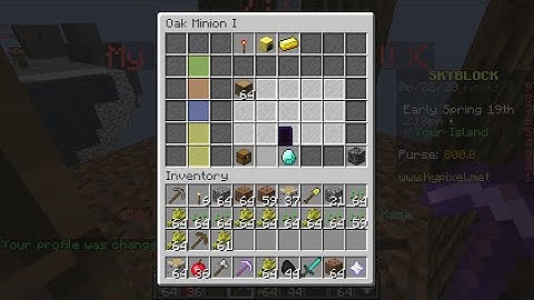 Hypixel skyblock ep 2: Craft Oak Wood minion