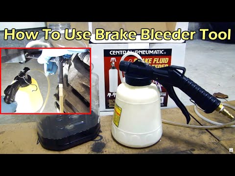 How To Use HF Pneumatic Brake Fluid Bleeder - One Person Job