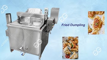 Full-automatic fried dumpling machine/frying machine production /fryer machine