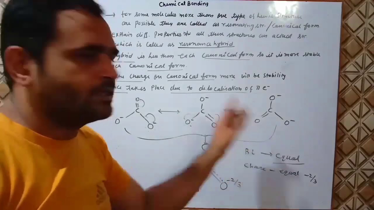 Class XI Chemistry Chemical Bonding(Resonance)Lacture 04 - YouTube
