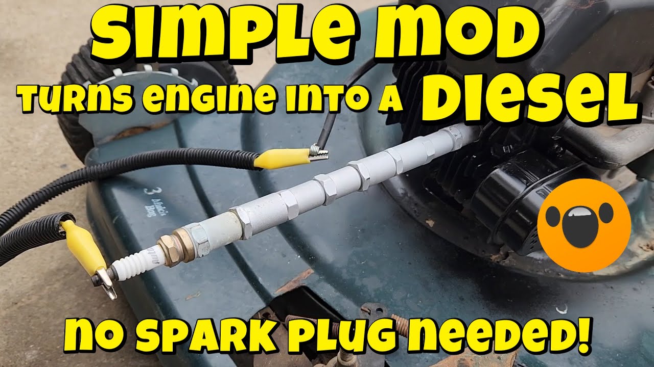 S5 E20. We turn a lawnmower gas engine into a DIESEL with a simple modification.  will it survive?