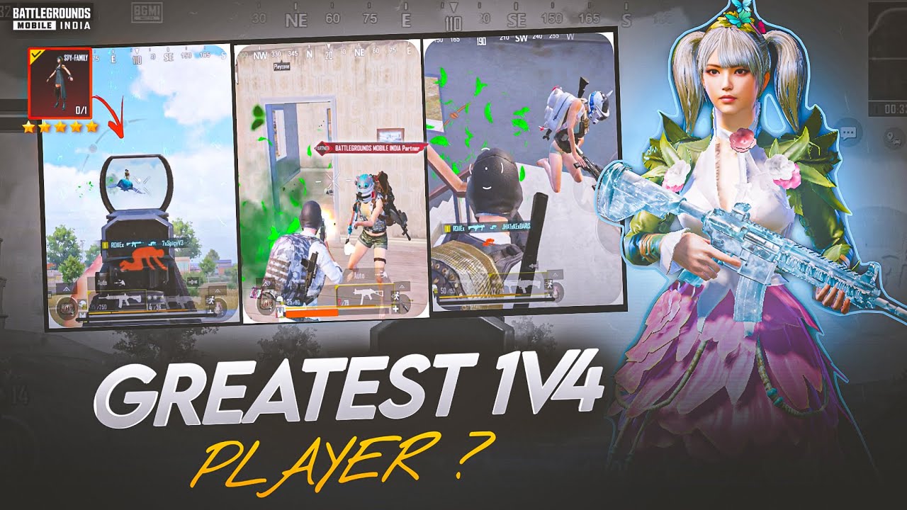 Greatest 1V4 Player ?🔥5 Fingers Fastest Bgmi Gameplay 💀 1v4 Clutches ...
