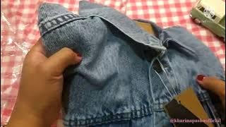 SHOPEE HAUL JAKET JEANS OVERSIZE 100RBAN BY JINISO. WAJIB BANGET PUNYA !!