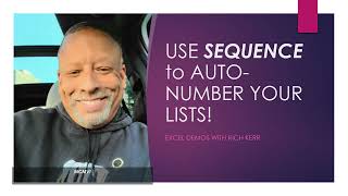 EXCEL SEQUENCE FUNCTION PART 2