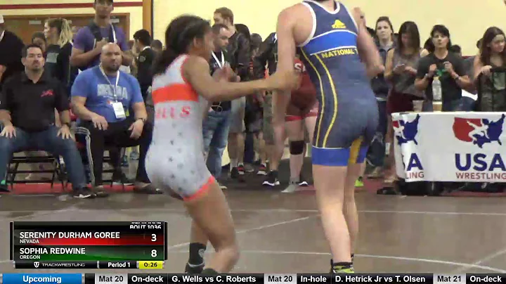 WOMEN (HS) 100-106 Serenity Durham Goree Nevada Vs Sophia Redwine Oregon