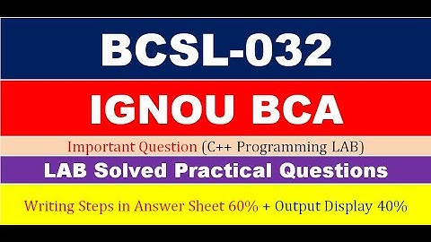 [BCSL 032 Important Questions] [BCSL 032 Previous Question Paper] [BCSL 032 Question Paper] BCSL-032
