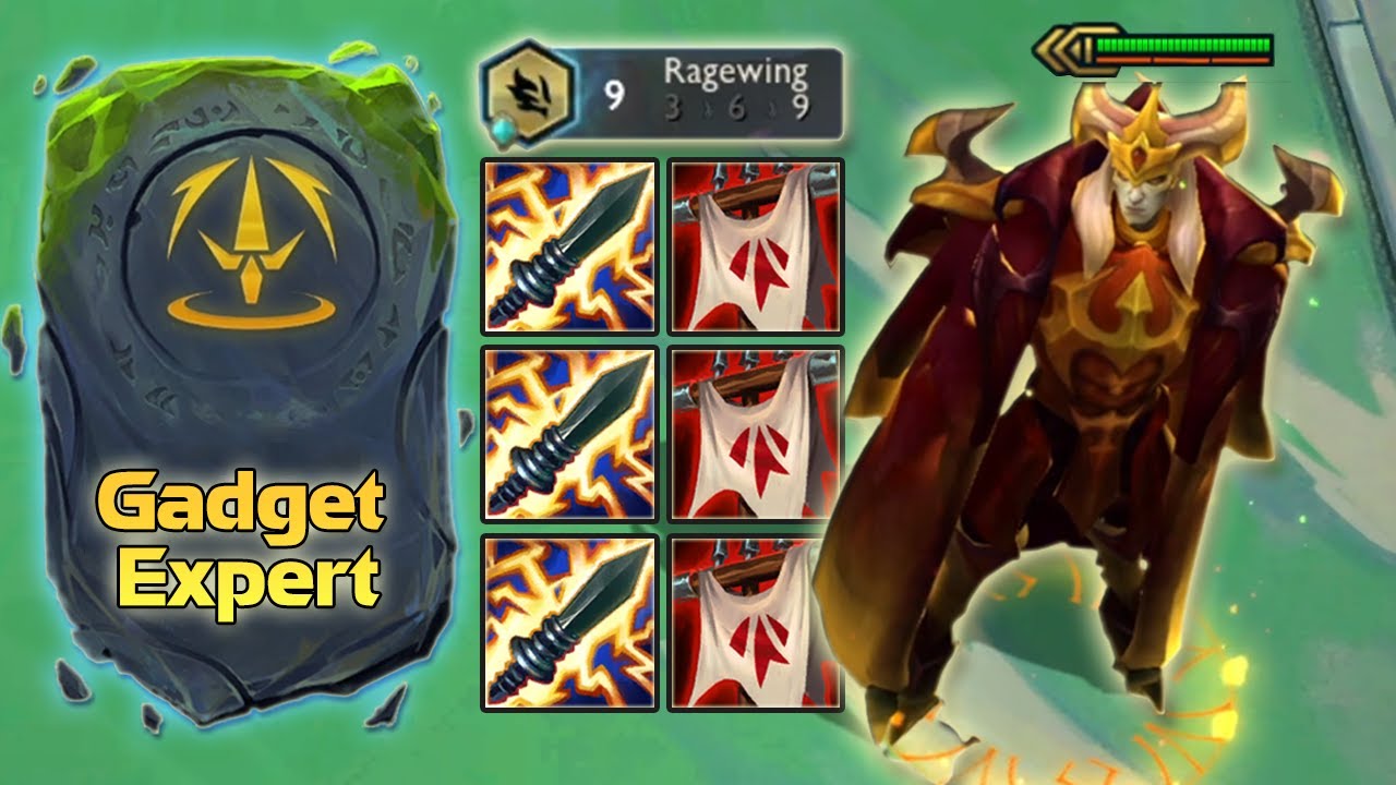 Gadget Expert with 3 Statikk Shiv 9 Ragewing 3 Star Swain TFT Set 7