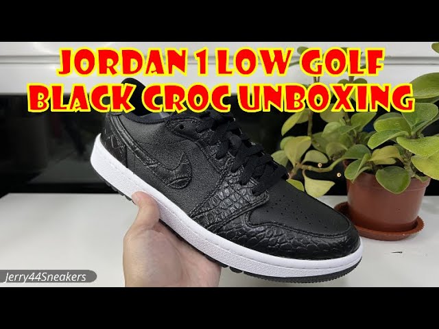 Jordan 1 Low Golf Black Crocodile Unboxing