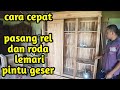 cara pasang rell pintu lemari sliding !! cara memasang rell pintu geser || Rian Mebel