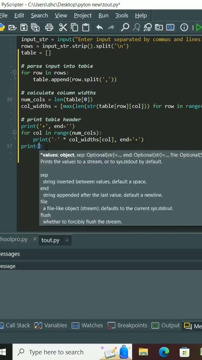 How to make table using python - YouTube