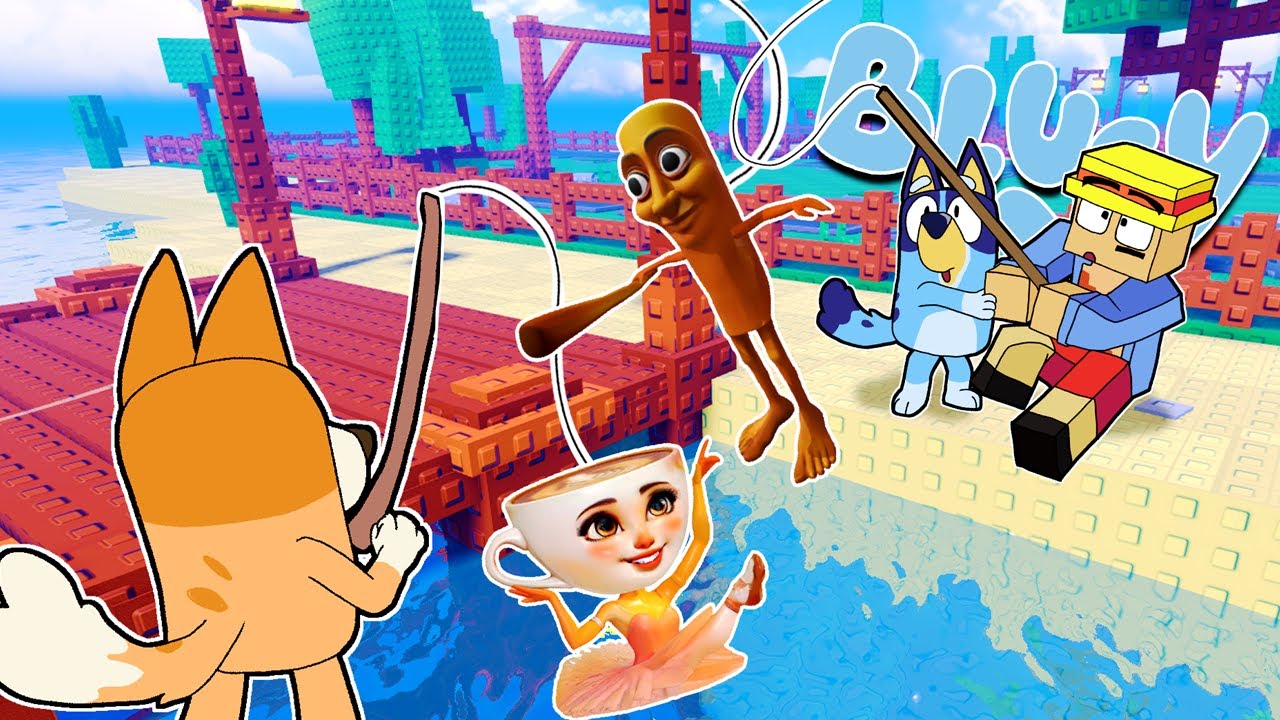 BLUEY INTENTA PESCAR a TODOS los ITALIAN BRAINROT | Las Aventuras de BLUEY en ROBLOX!