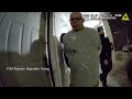 A furious husband loses control and ends up in handcuffs