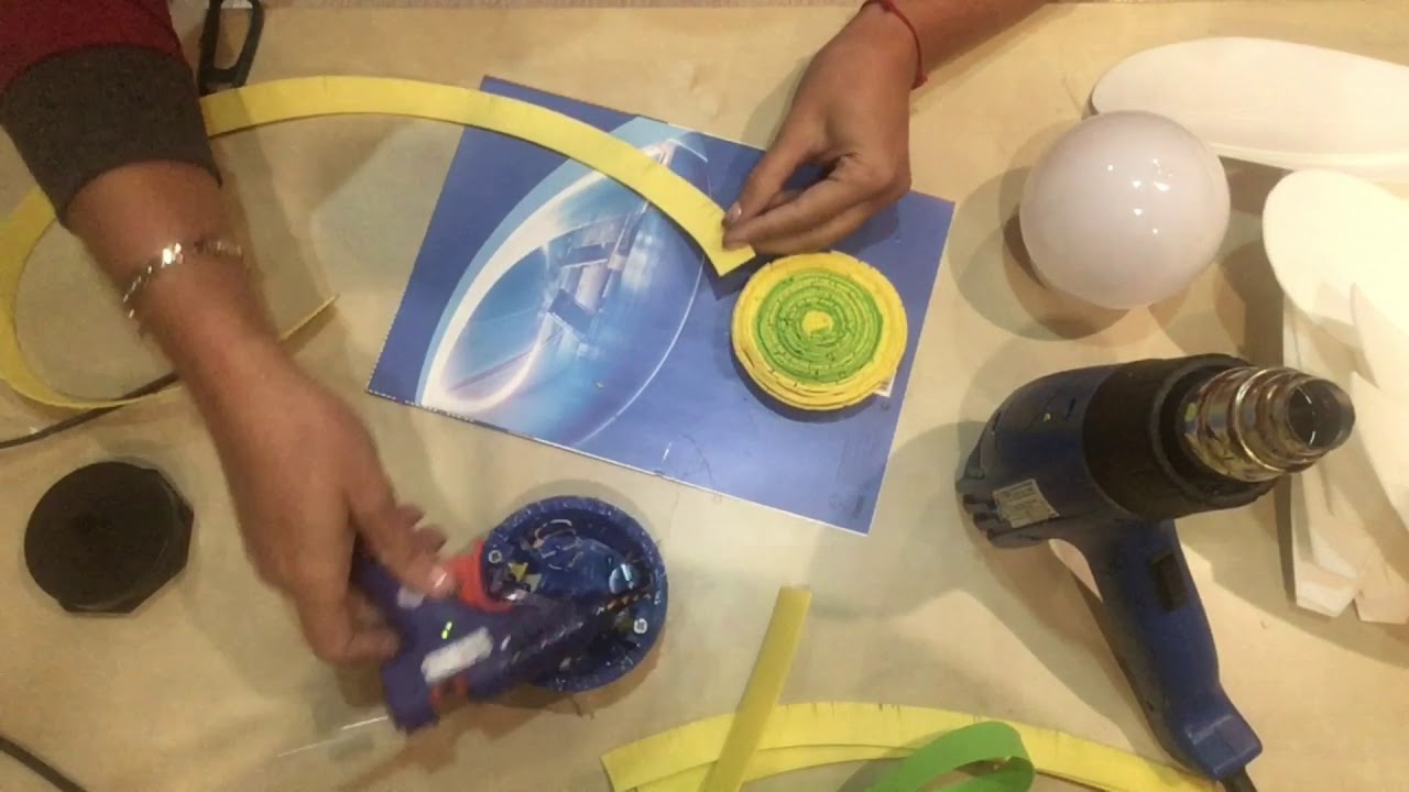 Светильник Ромашка из изолона 1 часть