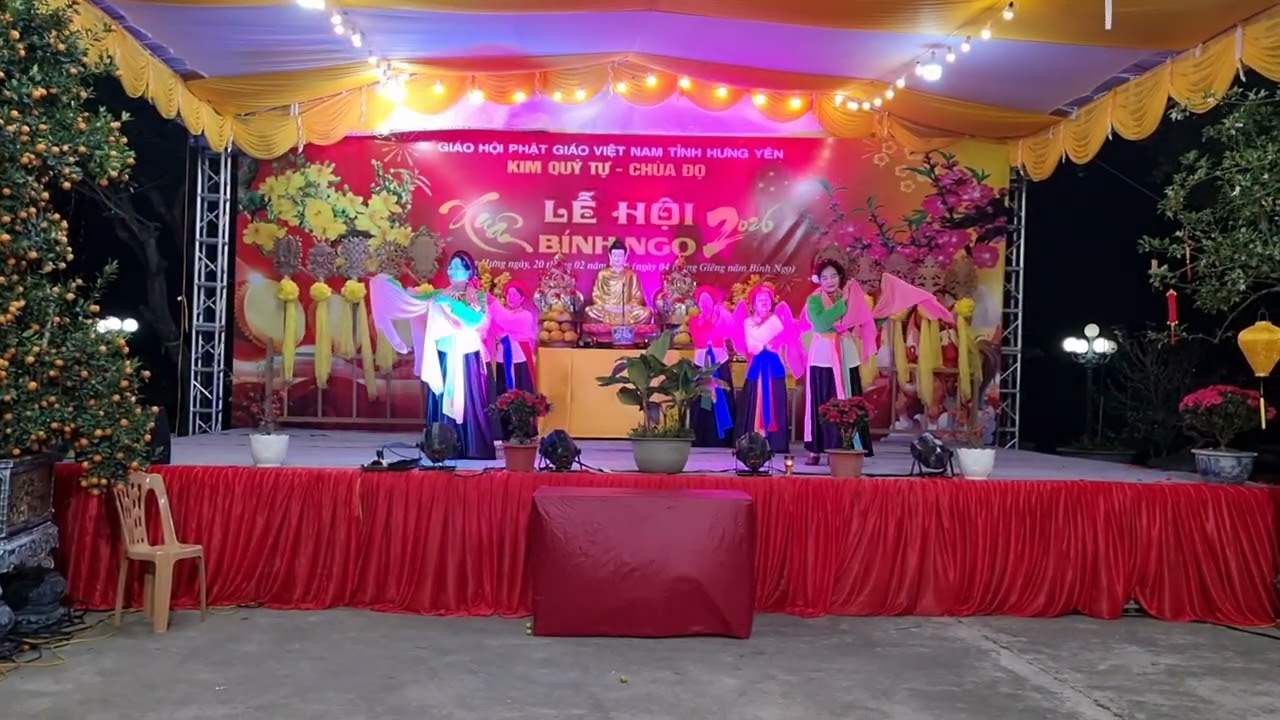 Múa chèo Hướng về Phật pháp ,tốp múa hội phật tử chùa Kim quý Tự (chùa đọ )