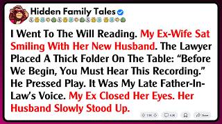 I Went To The Will Reading. My Ex-Wife Sat Smiling With Her New Husband. The Lawyer Placed A...