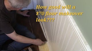 Inexpensive Bathroom Floor Makeover Using Luxury Vinyl Plank Flooring by Two Keys Studio 306 views 7 months ago 16 minutes