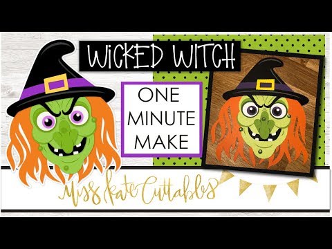 One Minute Make - Wicked Witch How To Halloween DIY Tutorial With FREE SVG Files