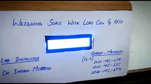 Weighing Scale With Load Cell using Arduino | Instrumentation & Measurements | Semester Project