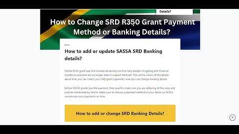 How to add or update SASSA SRD Banking details?
