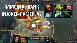 Dota 2 Invoker Gameplay! Falcon Blade + Orchid First item! How to play invoker 7.31! Immortal Rank