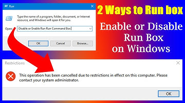 How to Enable or Disable Run Command Box on Windows 10 | Disable Run  Windows by Using Group Policy